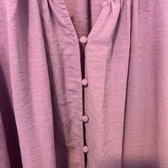 Nine West women’s top 3X button front balloon sleeve tunic boho peasant fairy pu - Picture 5 of 11